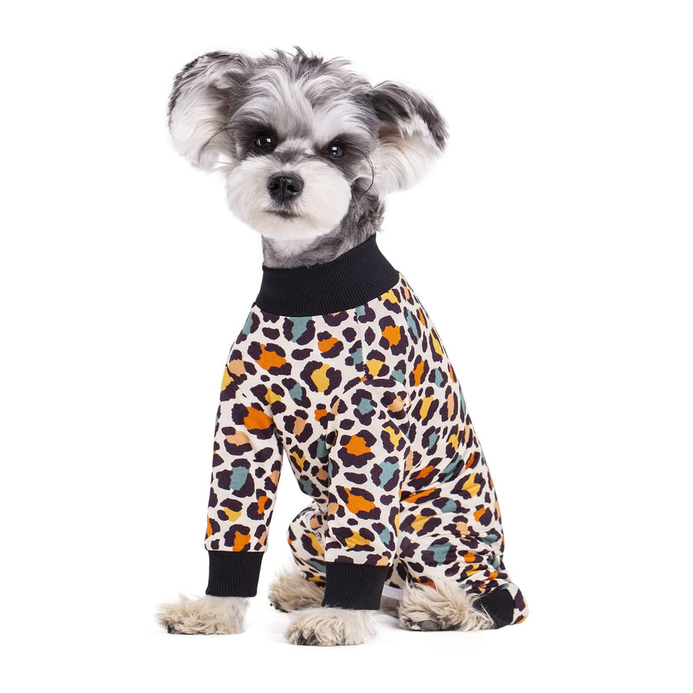 AITOLI dog-striped recovery suit fabric detail highlights breathable elastic cotton