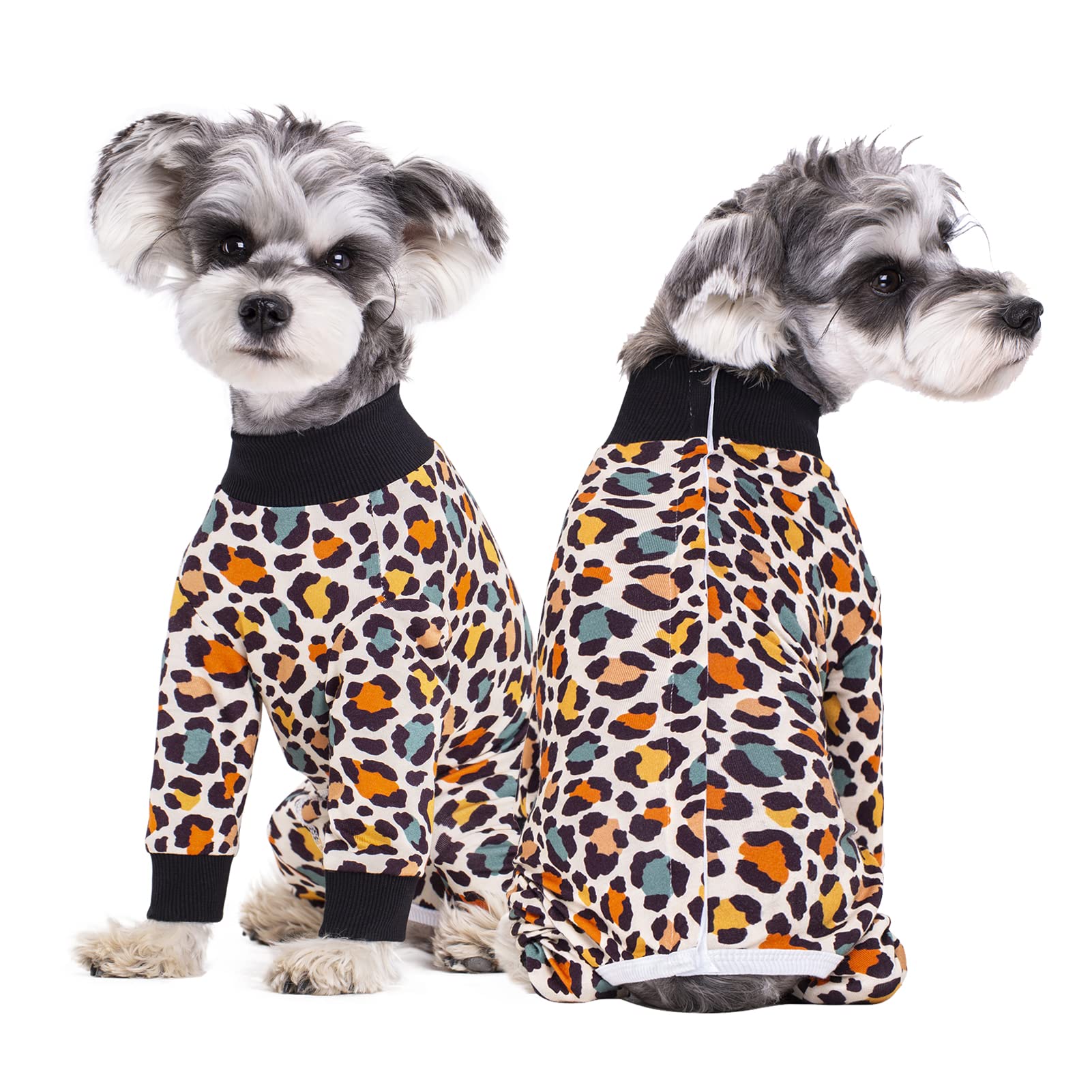 AITOLI Dog Striped Recovery Suit sleeve detail protects skin and shields during healing.
