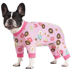 AITOLI dog surgery recovery onesie with back zipper for easy on-off and wound protection.