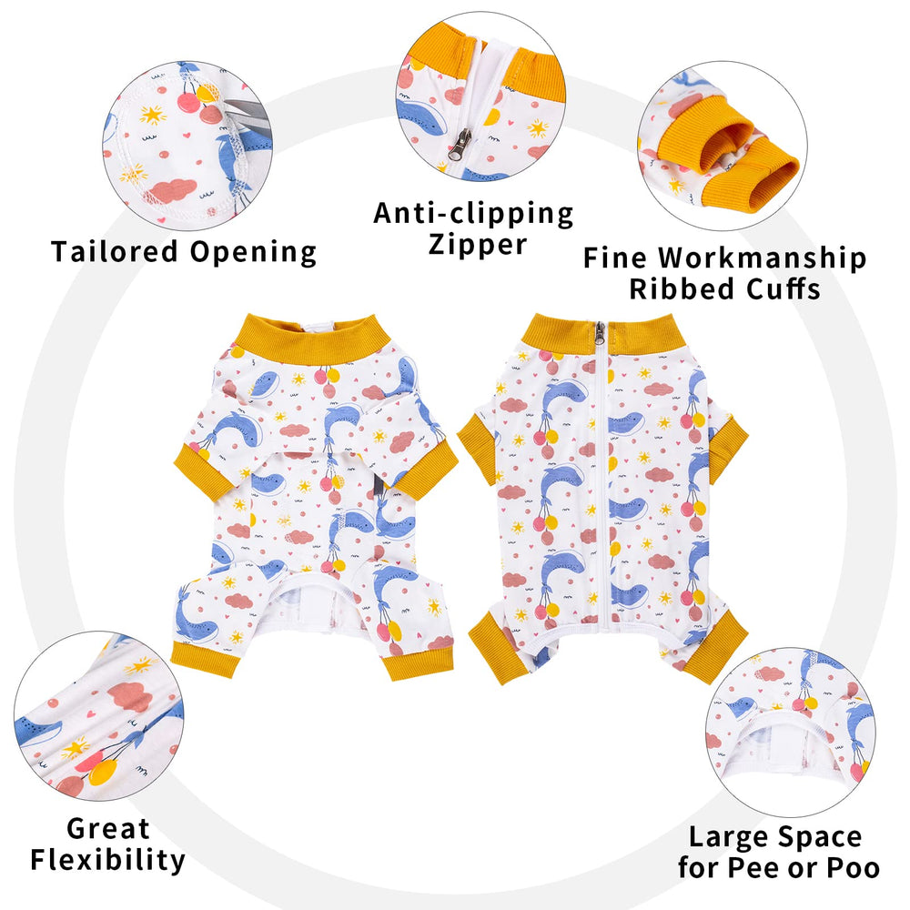 AITOLI dog surgery recovery suit bottom cutout supports male dogs during relief