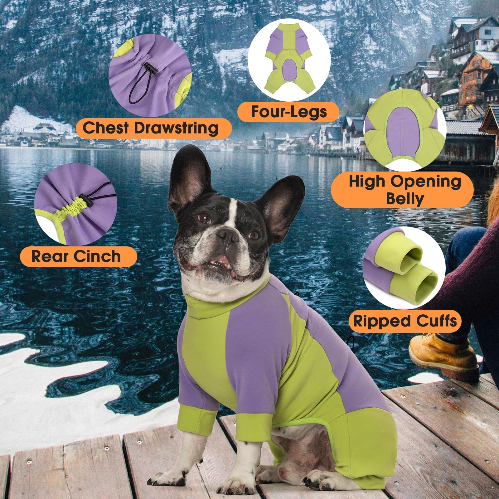 AITOLI dog winter coat full-coverage fit supports warmth without restricting movement