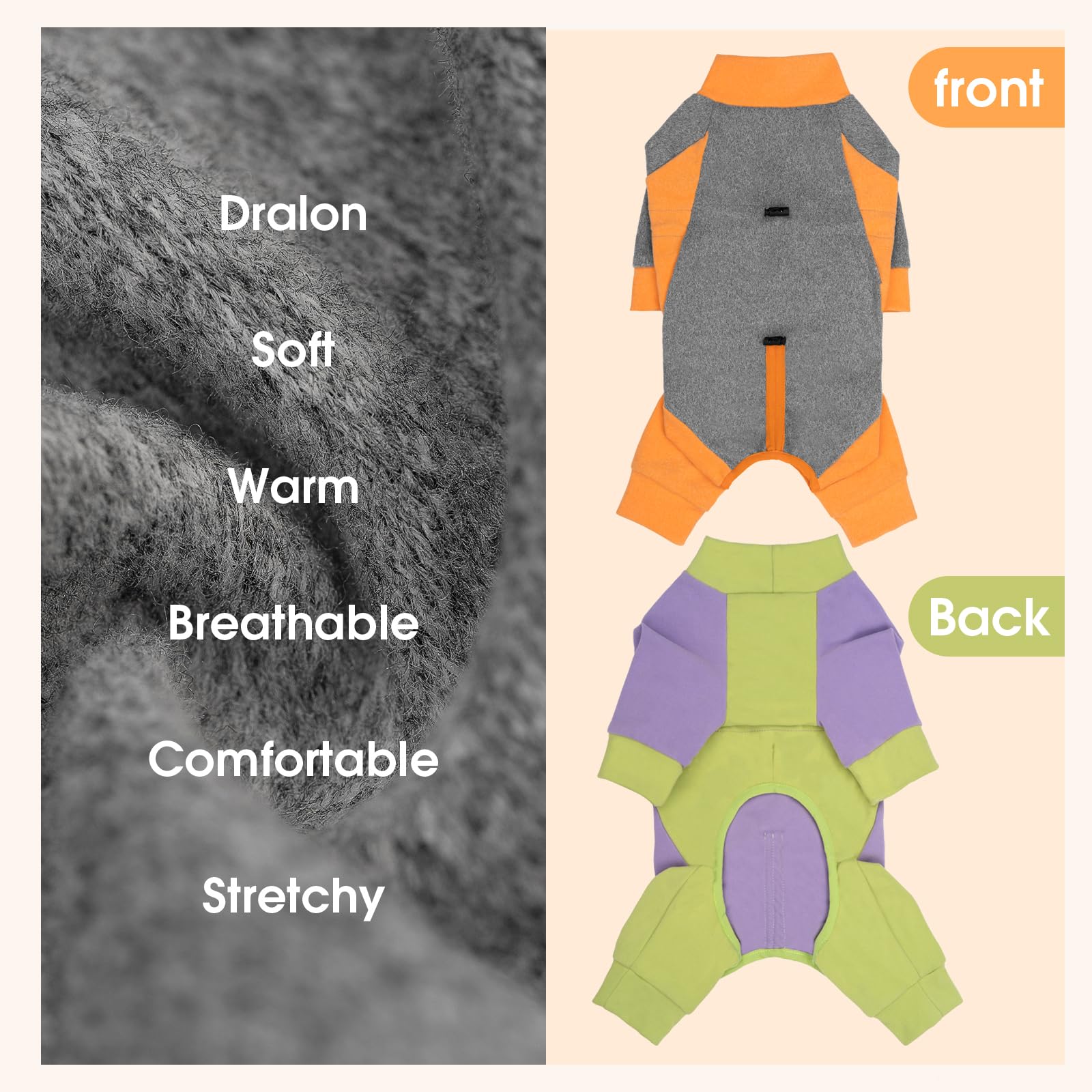 AITOLI dog winter coat pullover close-up demonstrates easy on/off and snug body coverage