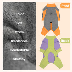 AITOLI dog winter coat pullover close-up demonstrates easy on/off and snug body coverage