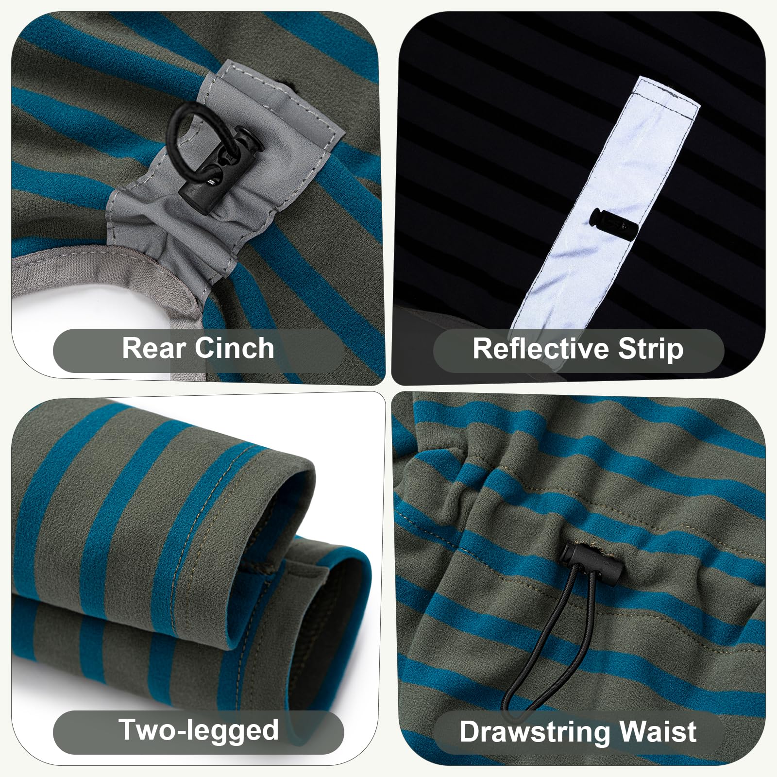 AITOLI open belly cut enables easy bathroom breaks for dogs