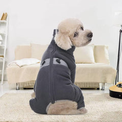 AITOLI Polar Fleece Dog Pajamas reflective strip enhances nighttime visibility.