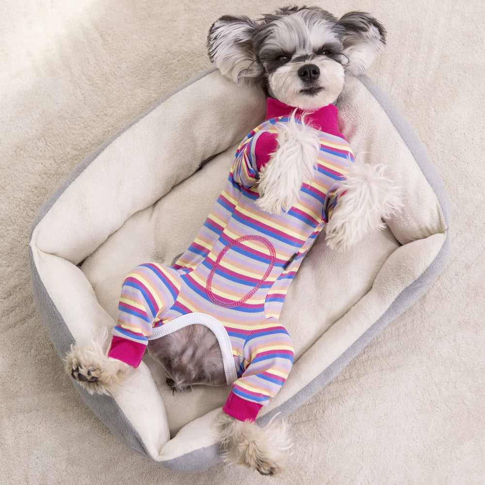 AITOLI Puppy Surgical Pajamas leg-area view illustrating easy wear and space