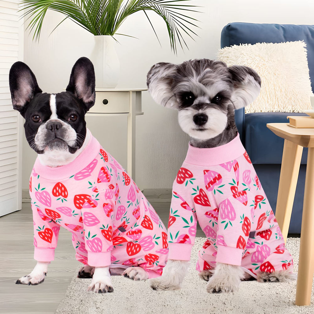 AITOLI long sleeve dog onesie demonstrates full coverage to prevent hair spread and protect wounds.