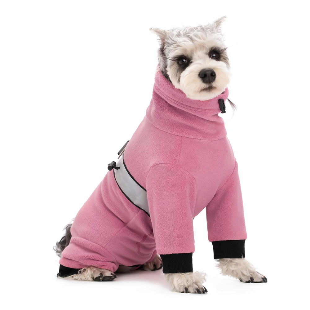 AITOLI warm pajama bodysuit features pee-cut for easy bathroom breaks on adventurous dogs