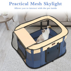 Aivituvin dog playpen rectangle design offers a roomy space for small pets.