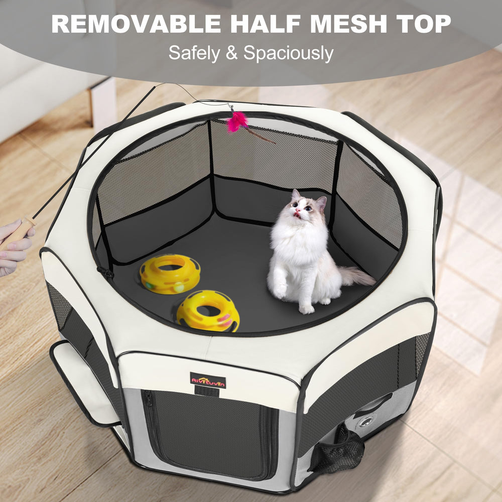Aivituvin eight-panel design creates a roomy, secure space for pets
