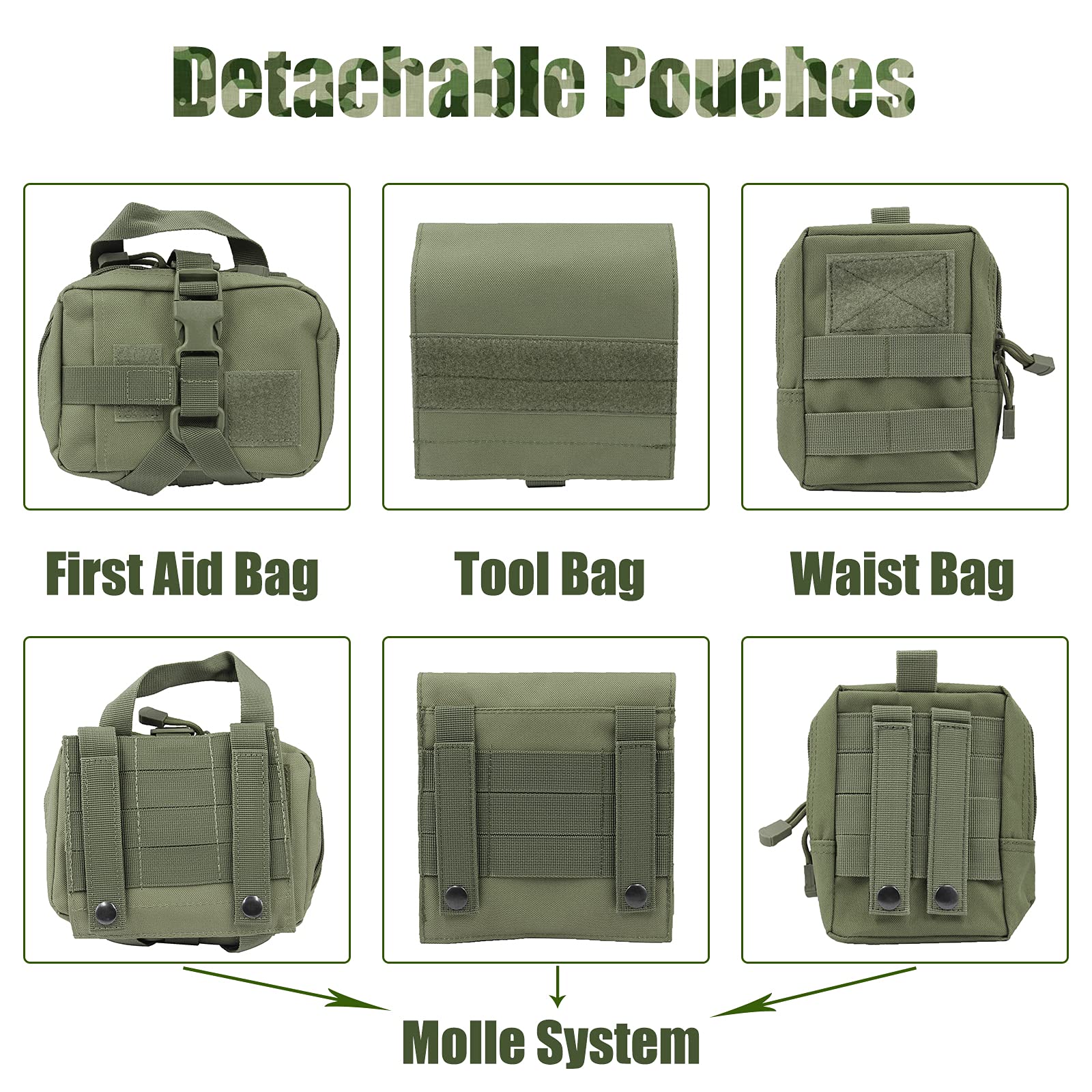 AIWAI Tactical Dog Harness MOLLE system for modular loadout.