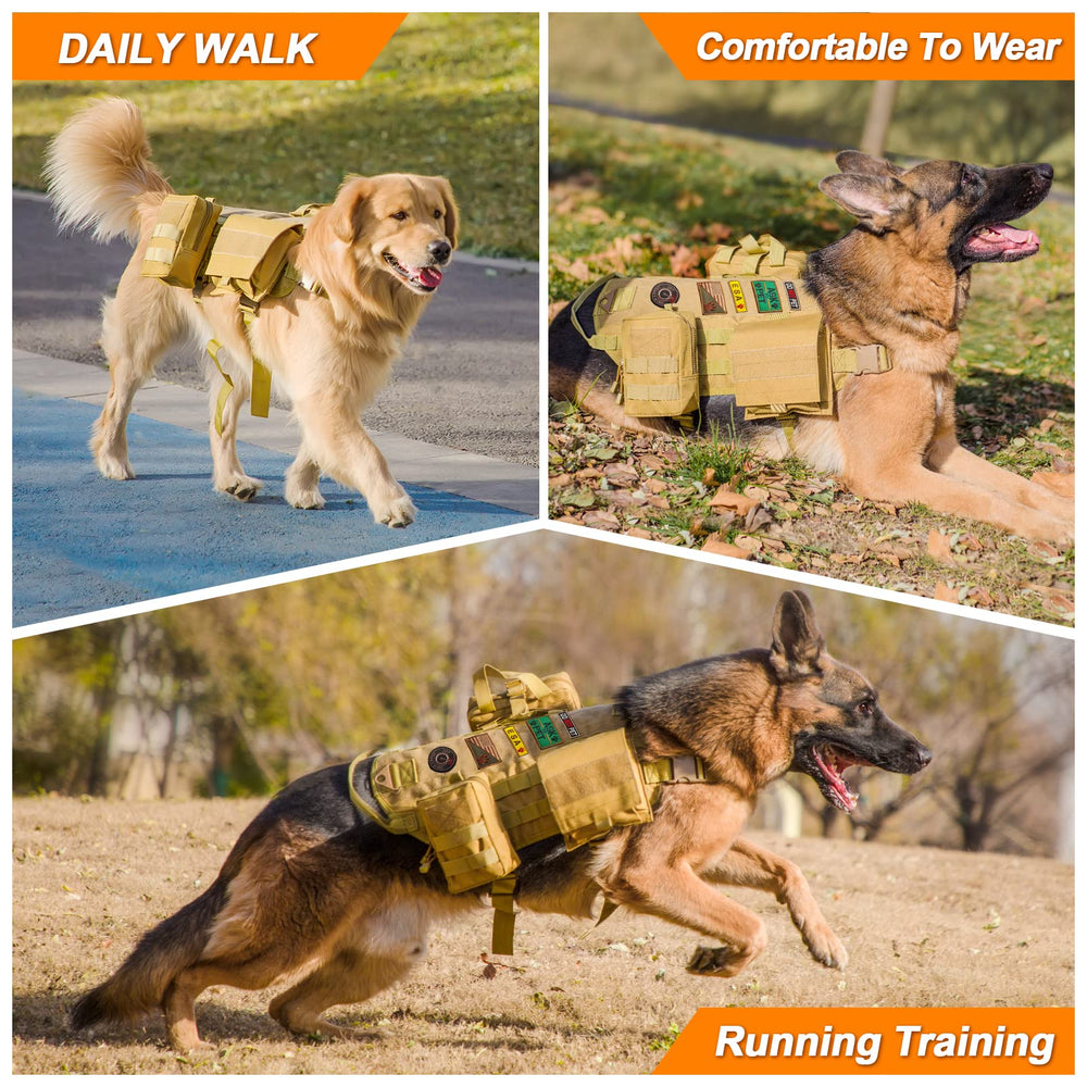 AIWAI Tactical Dog Harness ready for walking and hiking.