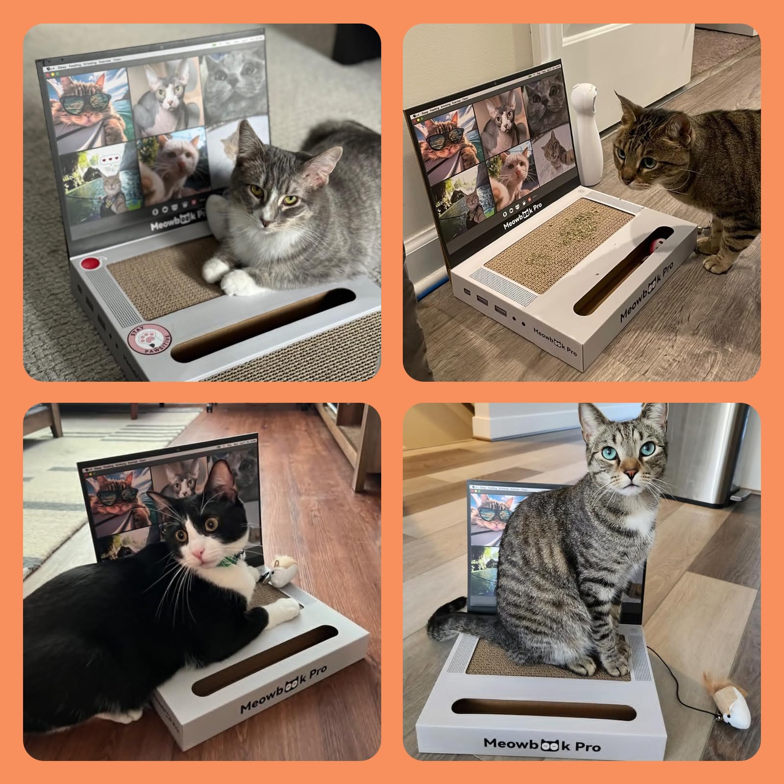 AIWEILUCK Cat Scratcher dimensions 12.6 x 11.6 x 1.85 inches.