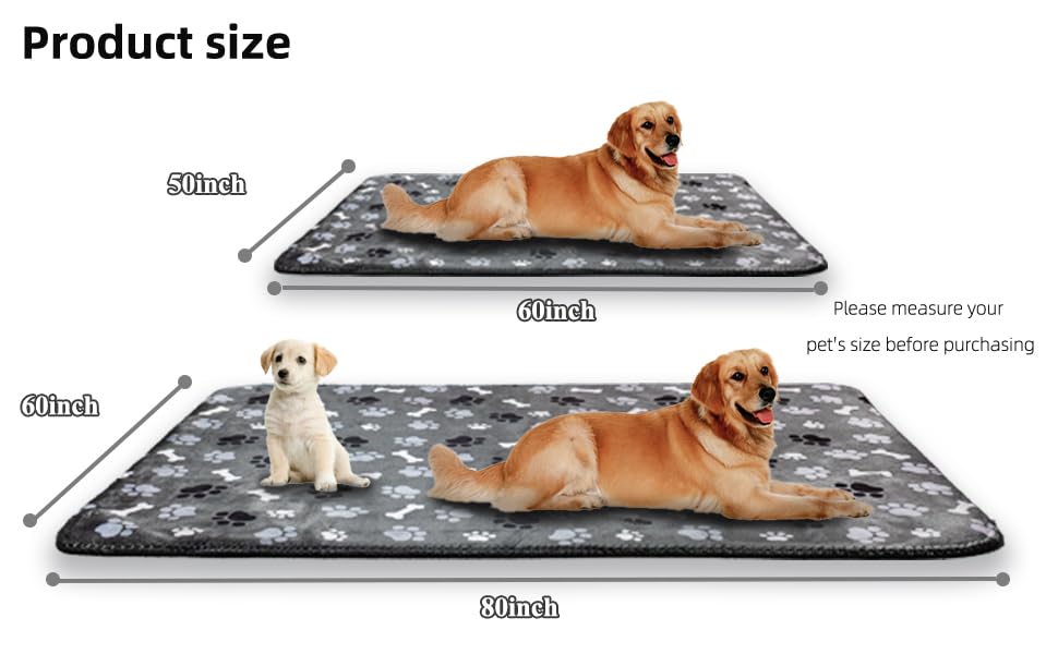 AIWEK 130x153 cm blanket suits puppies, cats, and large dogs.