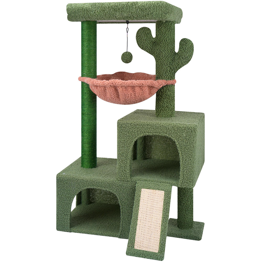 AIWIKIDE cactus cat tree tower offers multi-level play and restful perches for indoor cats
