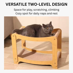AixinPet Love sturdy wooden frame – durable cat playground for daily use