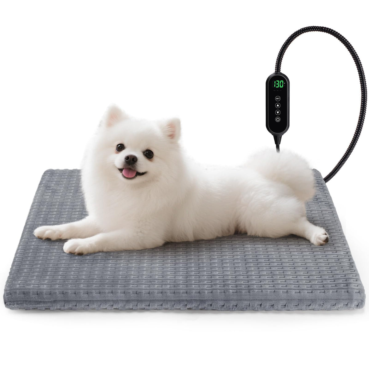 AKAOLA cat heating pad front view with adjustable temperature for cozy warmth.