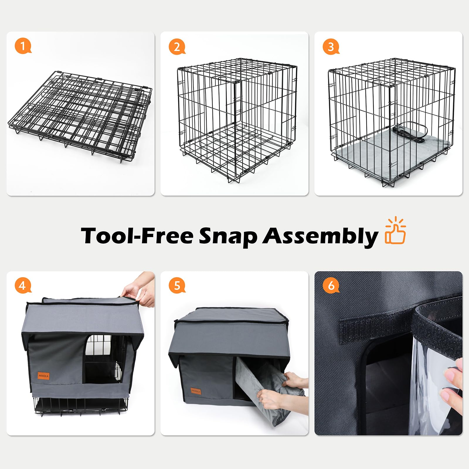 AKAOLA 2-inch elevated metal base keeps paws dry and reduces ground moisture.