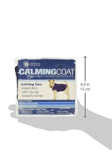 AKC Calming Coat size-chart guidance image helps select the right fit for small dogs