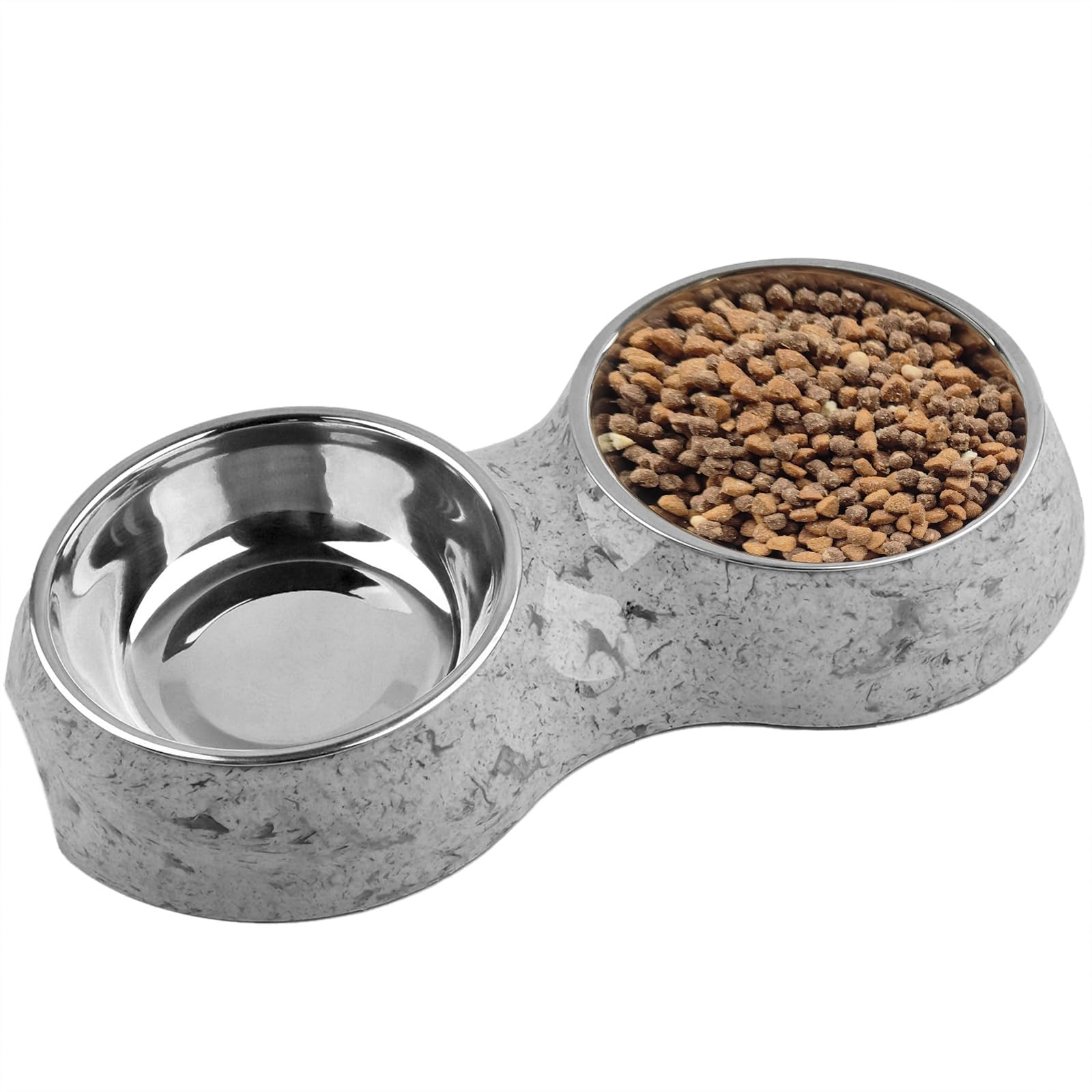AKEISHE double dog bowls with base for durable, everyday feeding.