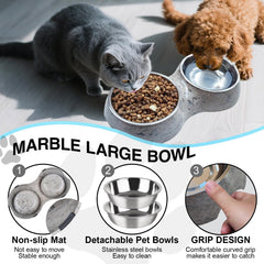 AKEISHE removable bowls from base, convenient for dishwasher-safe cleaning.