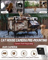 Akentio cat house double insulation keeps warmth efficiently