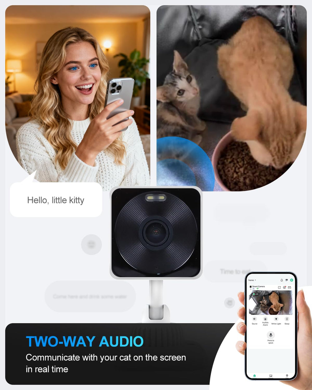 Akentio Pet Camera IP65 weatherproof design withstands rain and wind for outdoor use