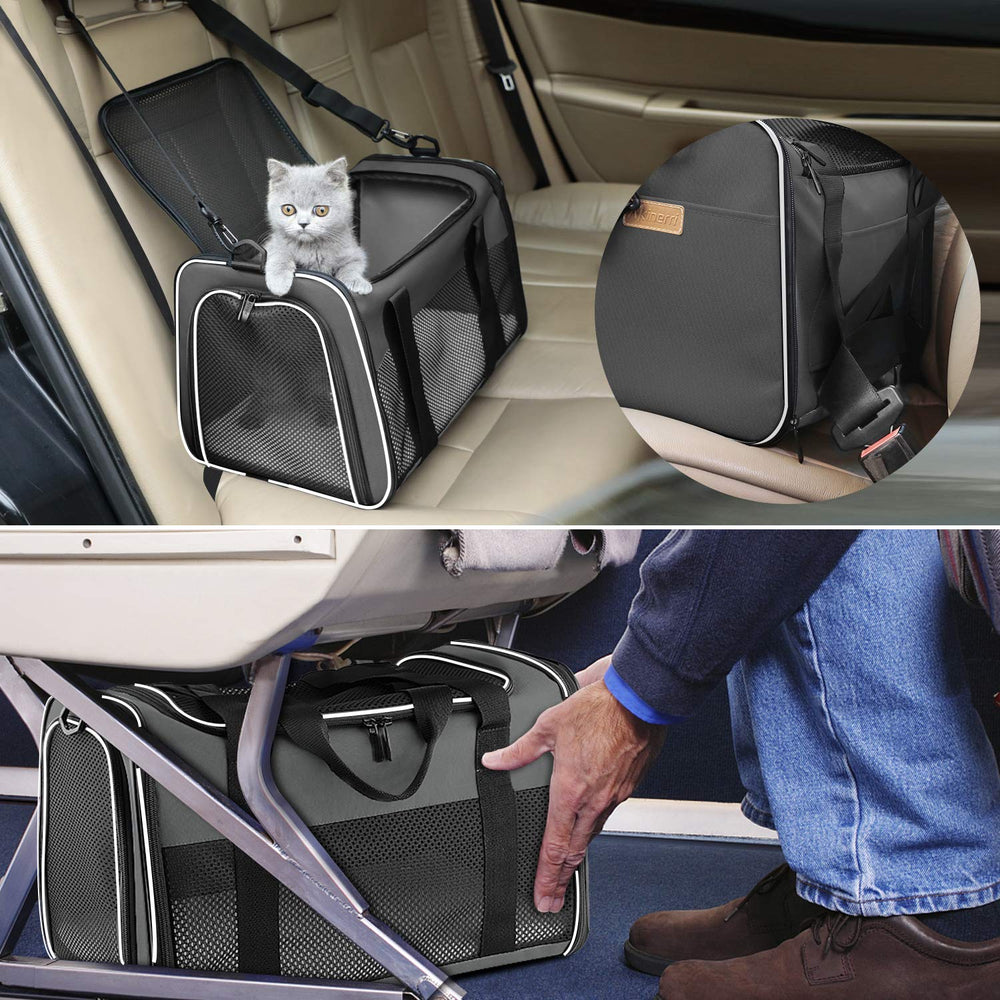 Akinerri cat carrier airline-approved travel in planes and cars