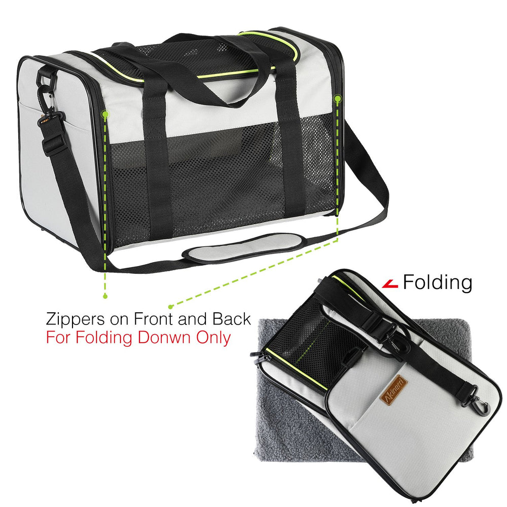 Akinerri cat carrier dimensions 19.7 x 12 x 12 inches fits pets up to 28 lbs.