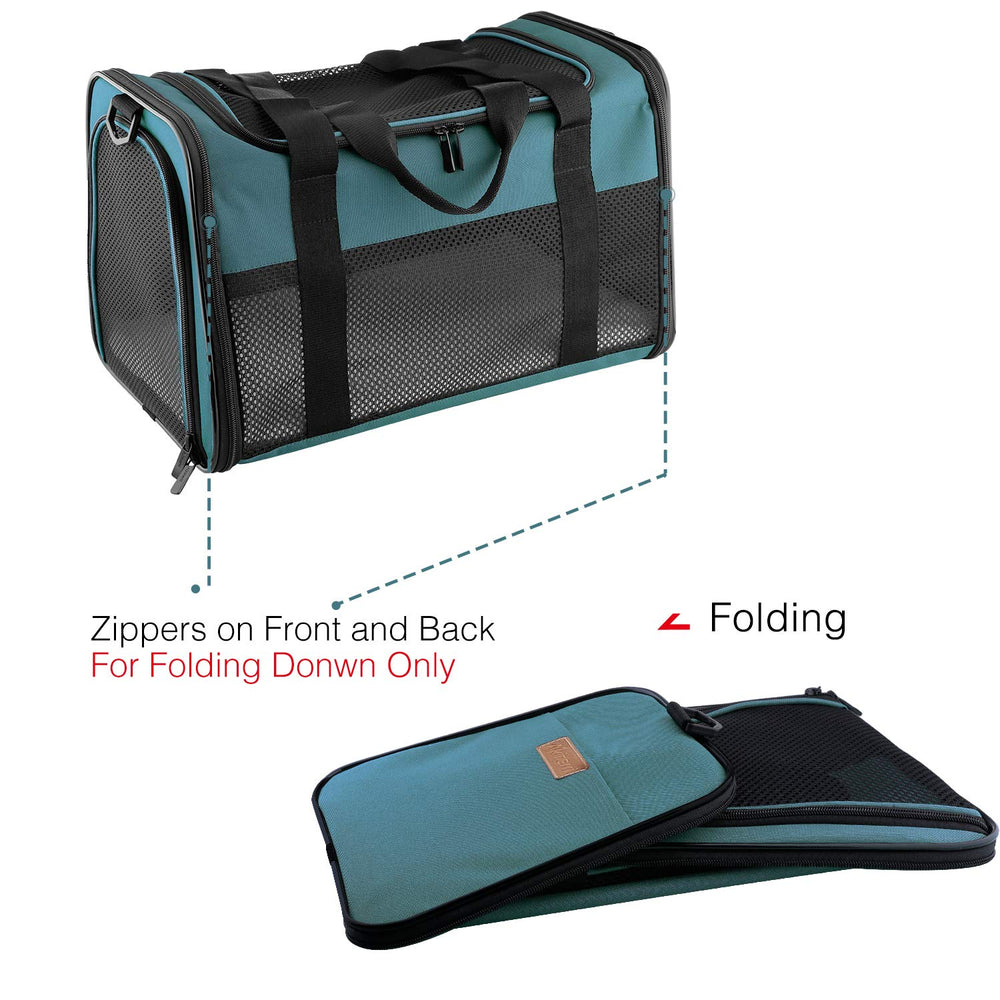 Akinerri cat carrier dimensions 19.7 by 12 by 12 inches.
