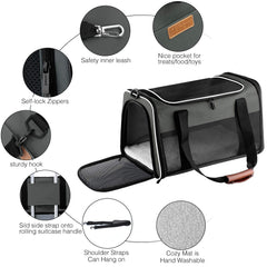 Akinerri cat carrier dual entrances for convenient entry from either side
