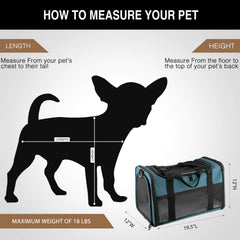 Akinerri cat carrier soft-sided design for comfortable pet travel.