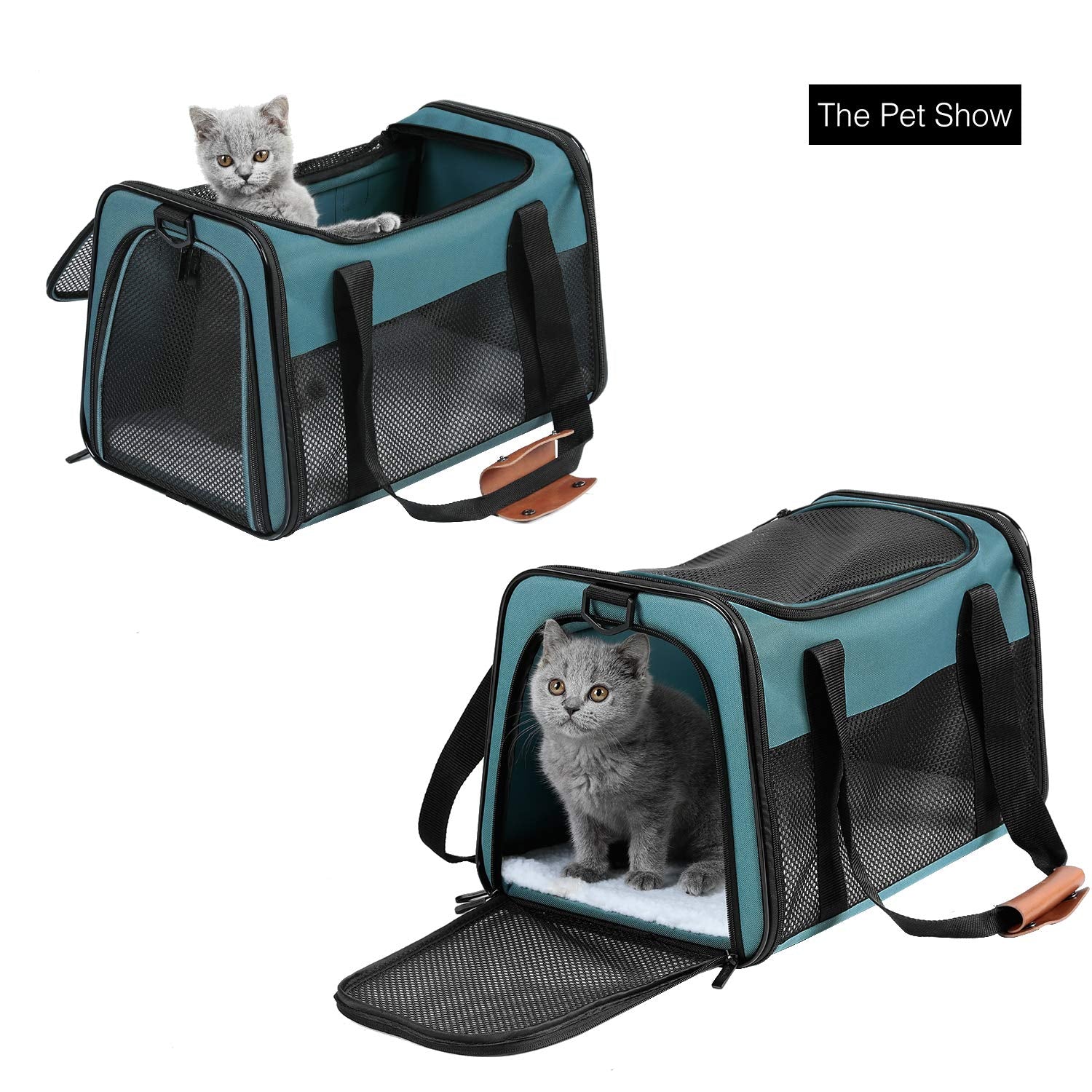 Akinerri carrier top entrance image demonstrates easy access for pets.