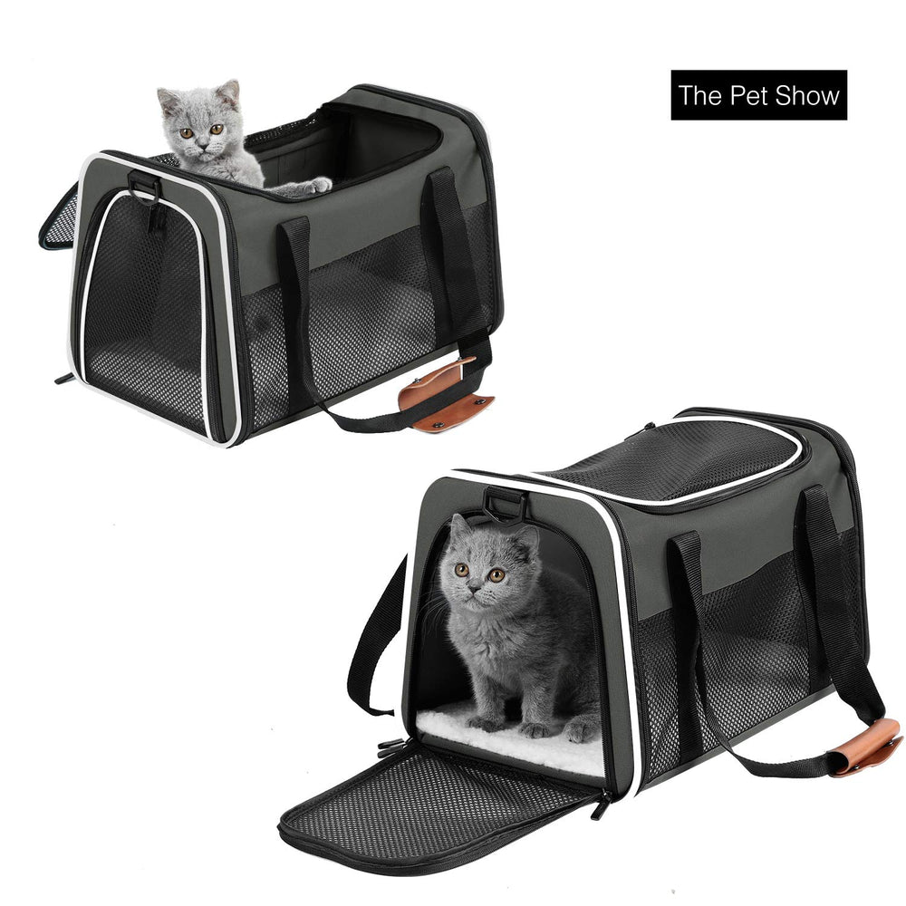 Akinerri cat carrier top-entry for easy access and pet comfort