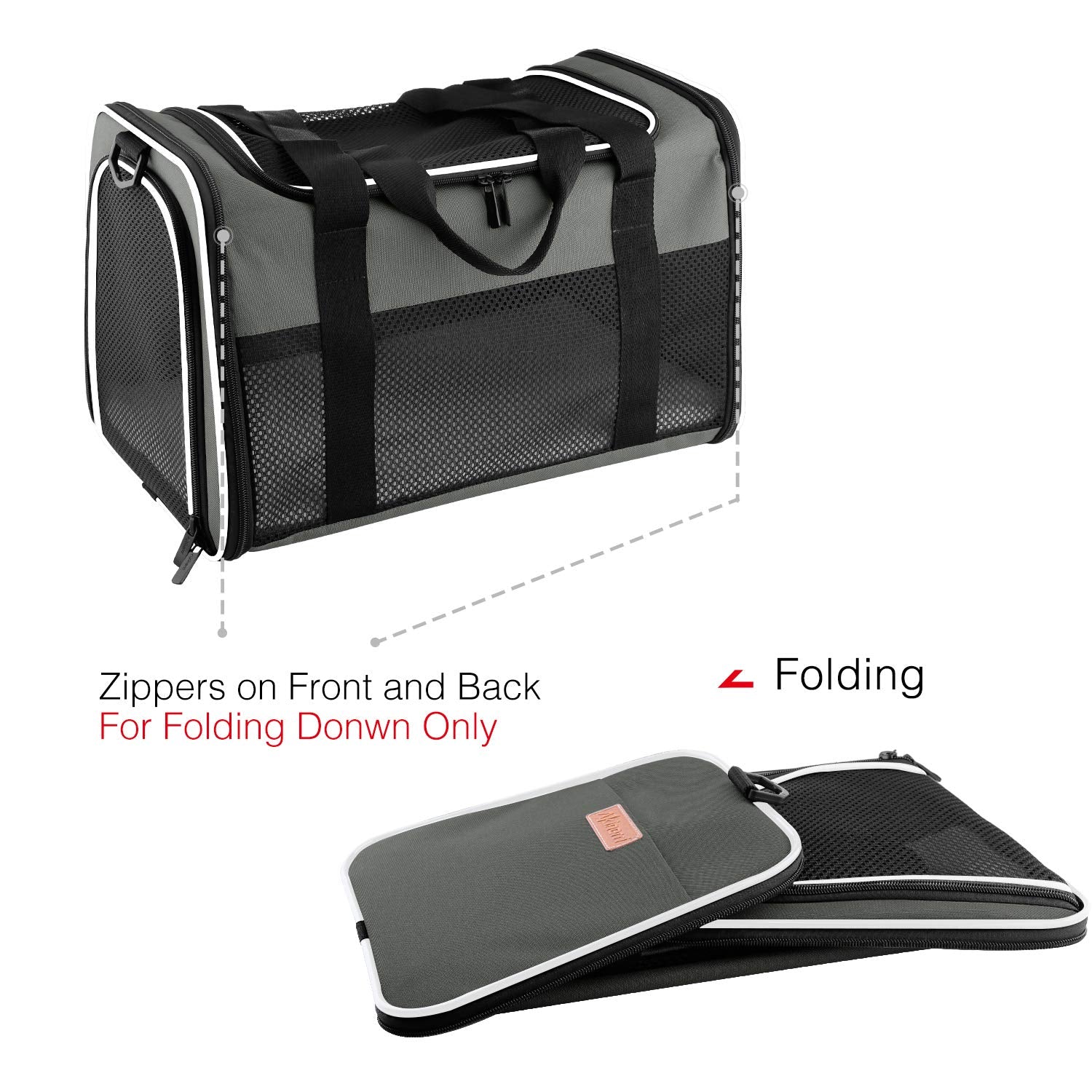 Akinerri cat carrier mesh windows provide airflow and view for pets