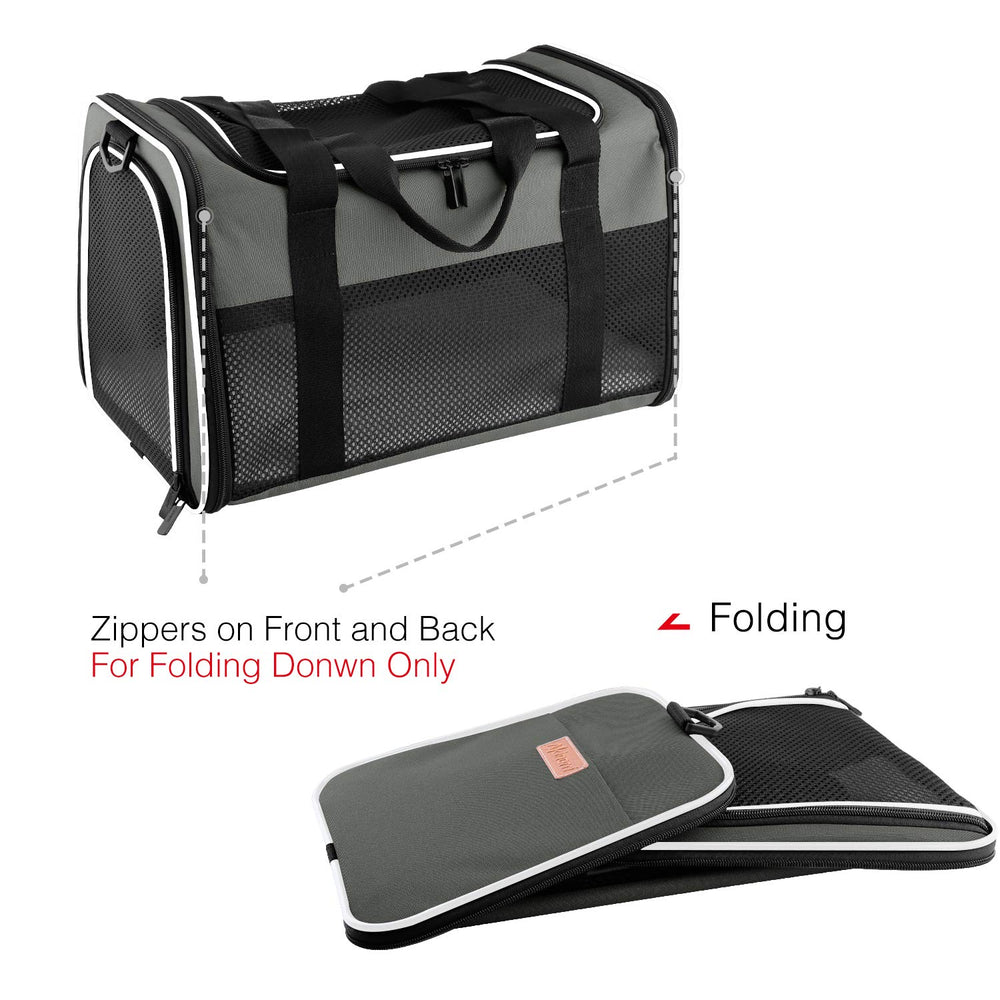 Akinerri cat carrier mesh windows provide airflow and view for pets
