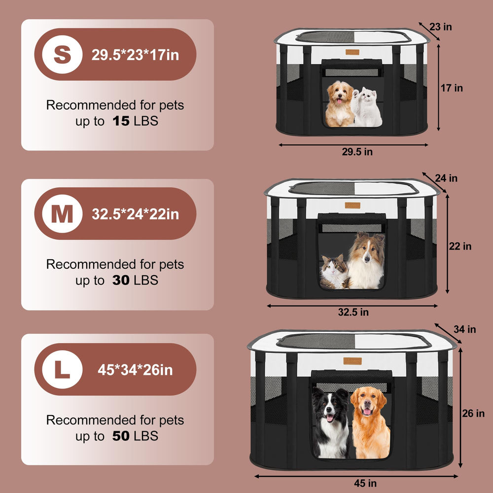 Akinerri dog playpen folds into carry bag for travel and camping