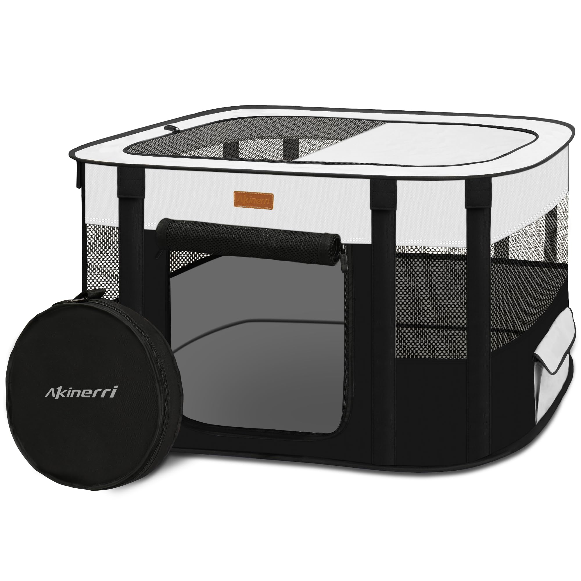 Akinerri dog playpen foldable spacious interior for pet play