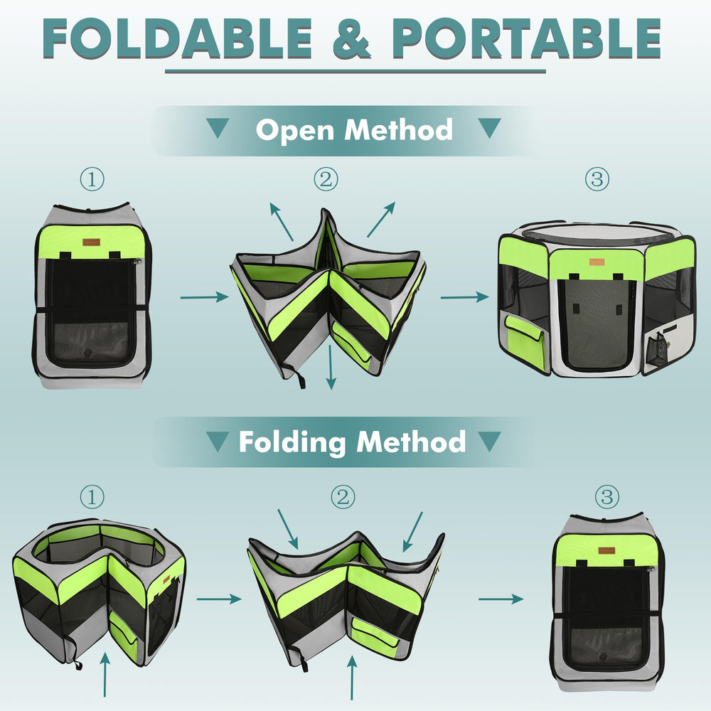 Akinerri dog playpen outdoor camping setup supports safe shaded play during trips.