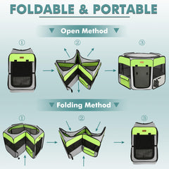 Akinerri dog playpen outdoor camping setup supports safe shaded play during trips.