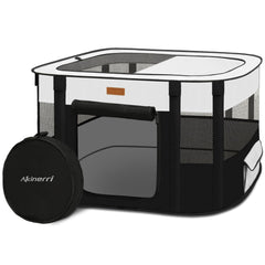 Akinerri dog playpen rectangle interior space suitable for spacious indoor play and rest.