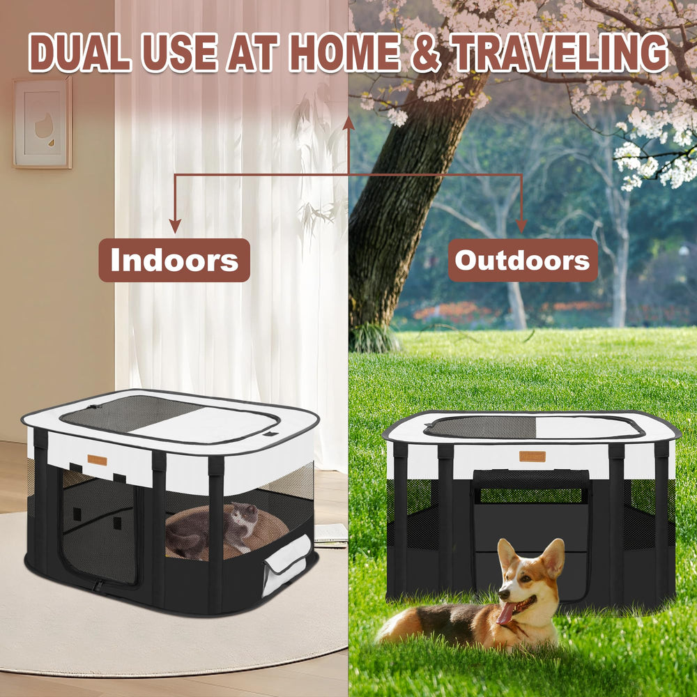 Akinerri dog playpen spacious interior for pets to play and rest