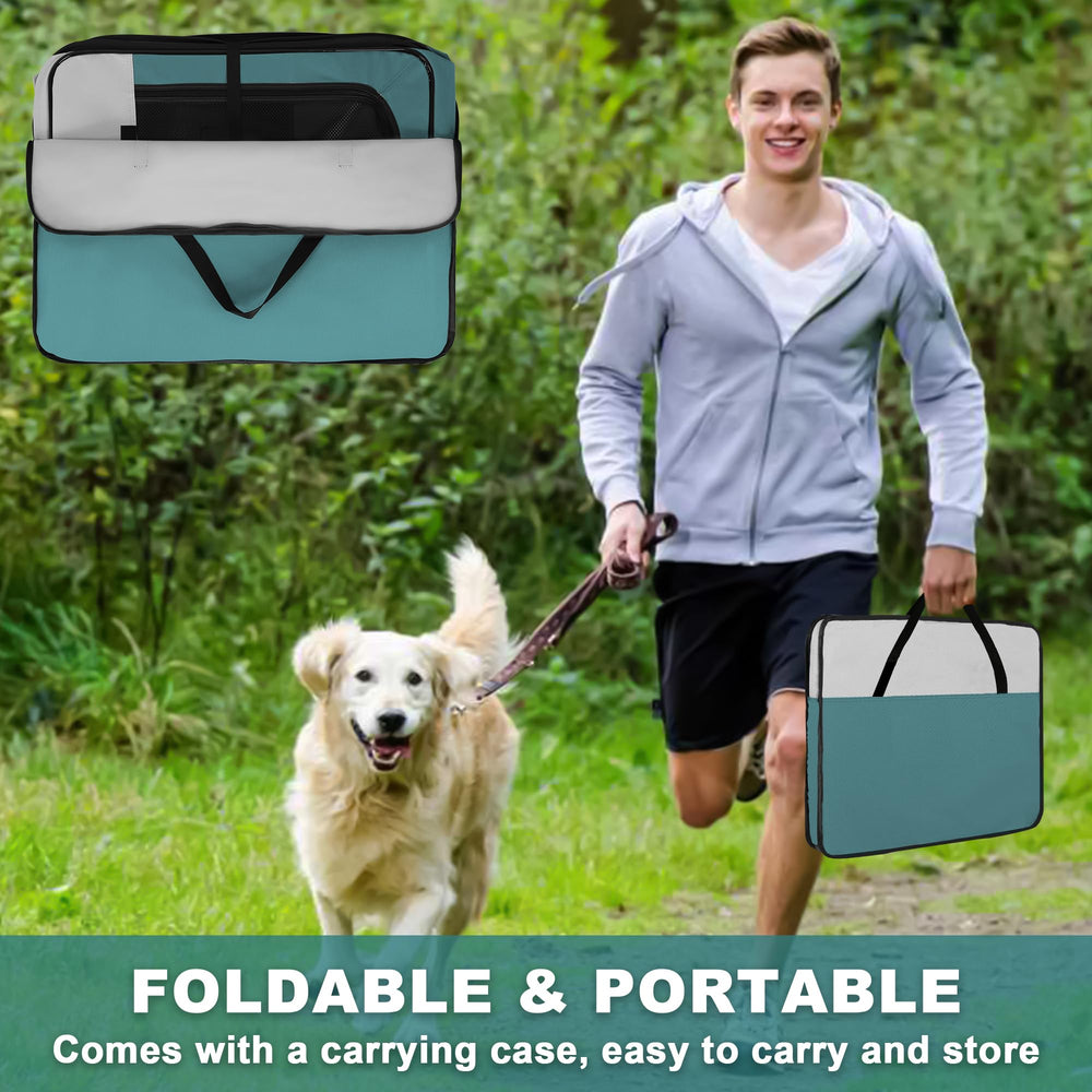 Akinerri dog playpen-top-removable enables indoor shade by removing the mesh top.