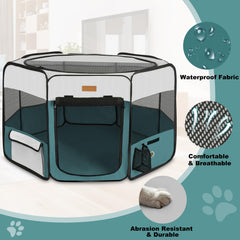 Akinerri dog playpen ventilated 360-degree view for monitoring your pet.