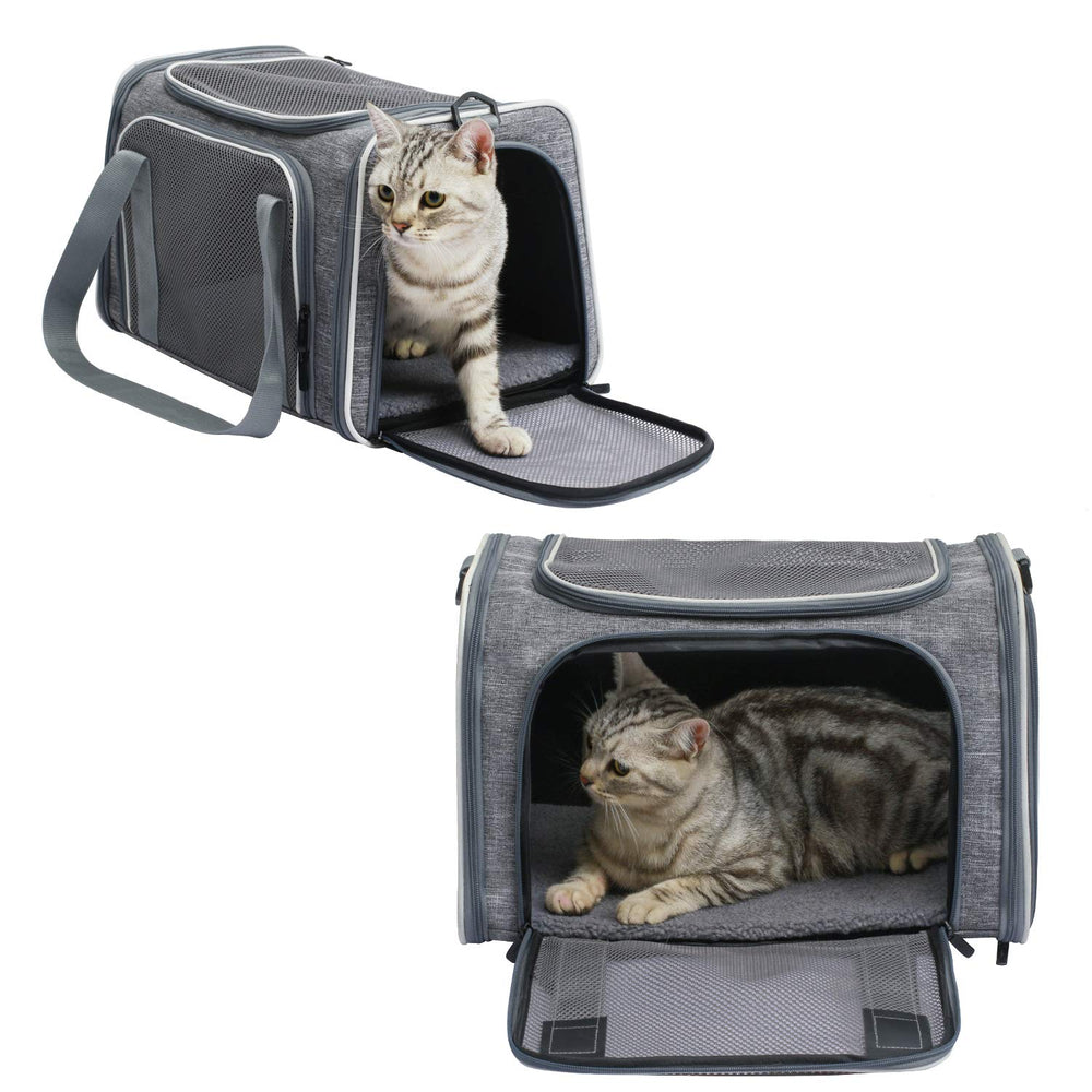 Akinerri pet carrier three entrances enables easy access from multiple sides
