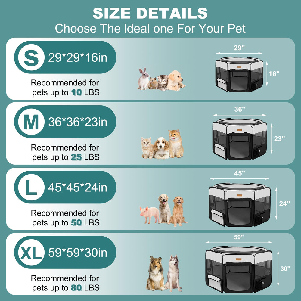 Akinerri playpen assembly in seconds for on-the-go pet time