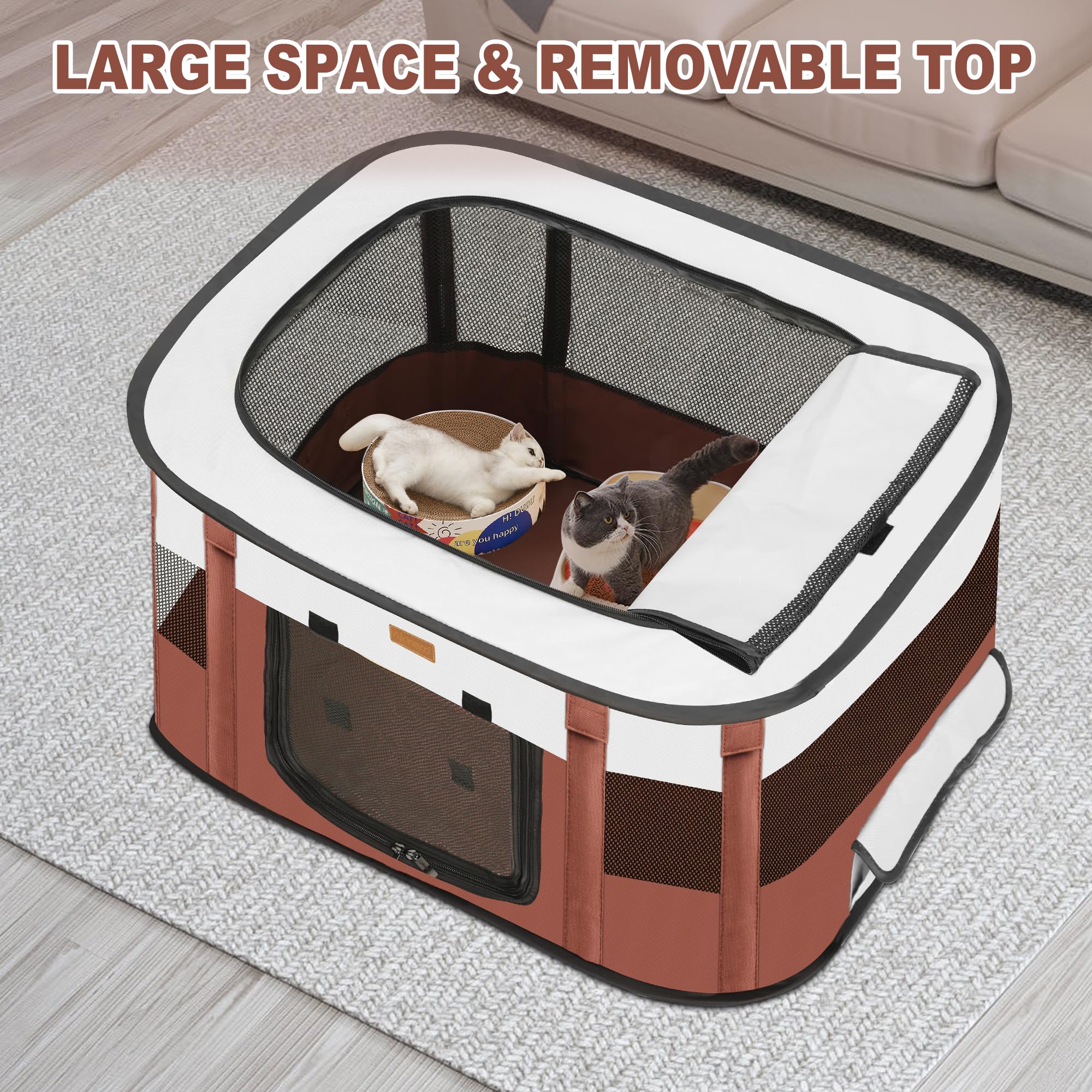 Akinerri playpen side pocket storage keeps toys organized during outings