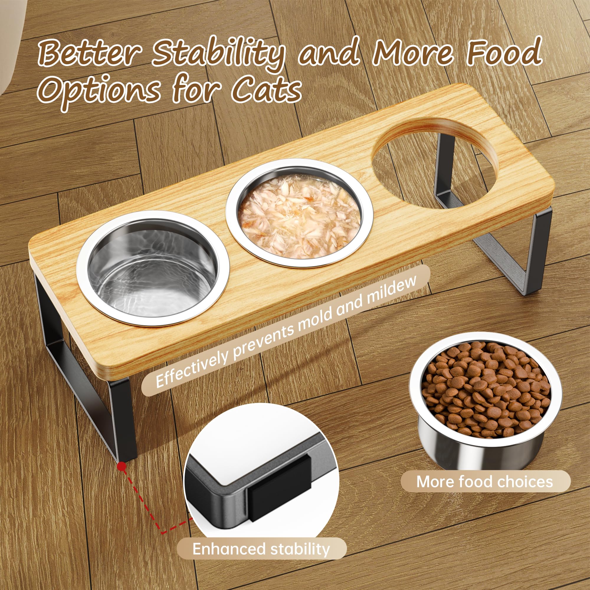 AKAOLA stainless steel bowls 18oz each are durable and easy to clean.