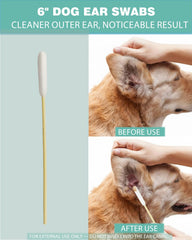 AkoSlale dog ear swabs bamboo handles provide steady grip.