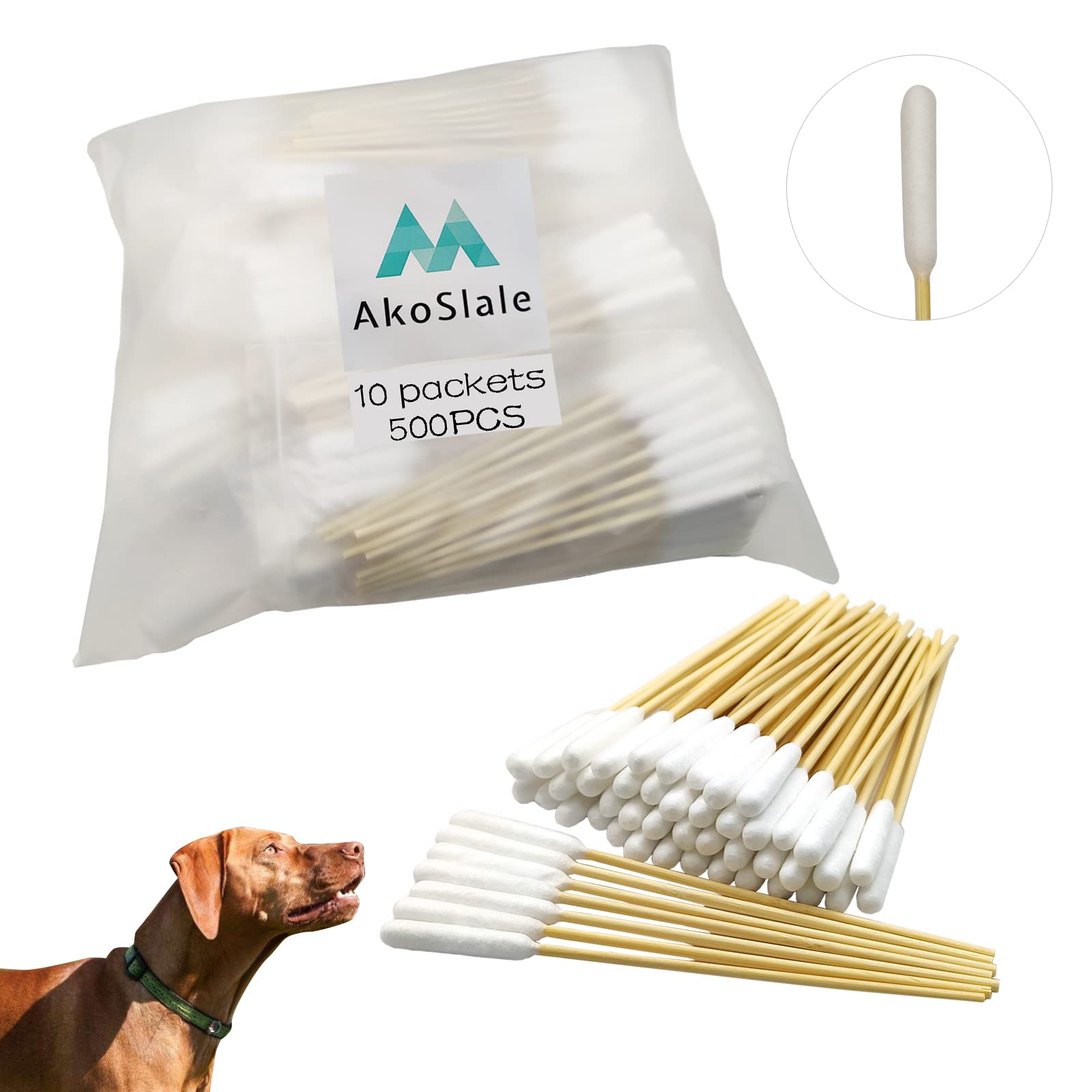 AkoSlale dog ear swabs bulk pack for regular grooming routines.